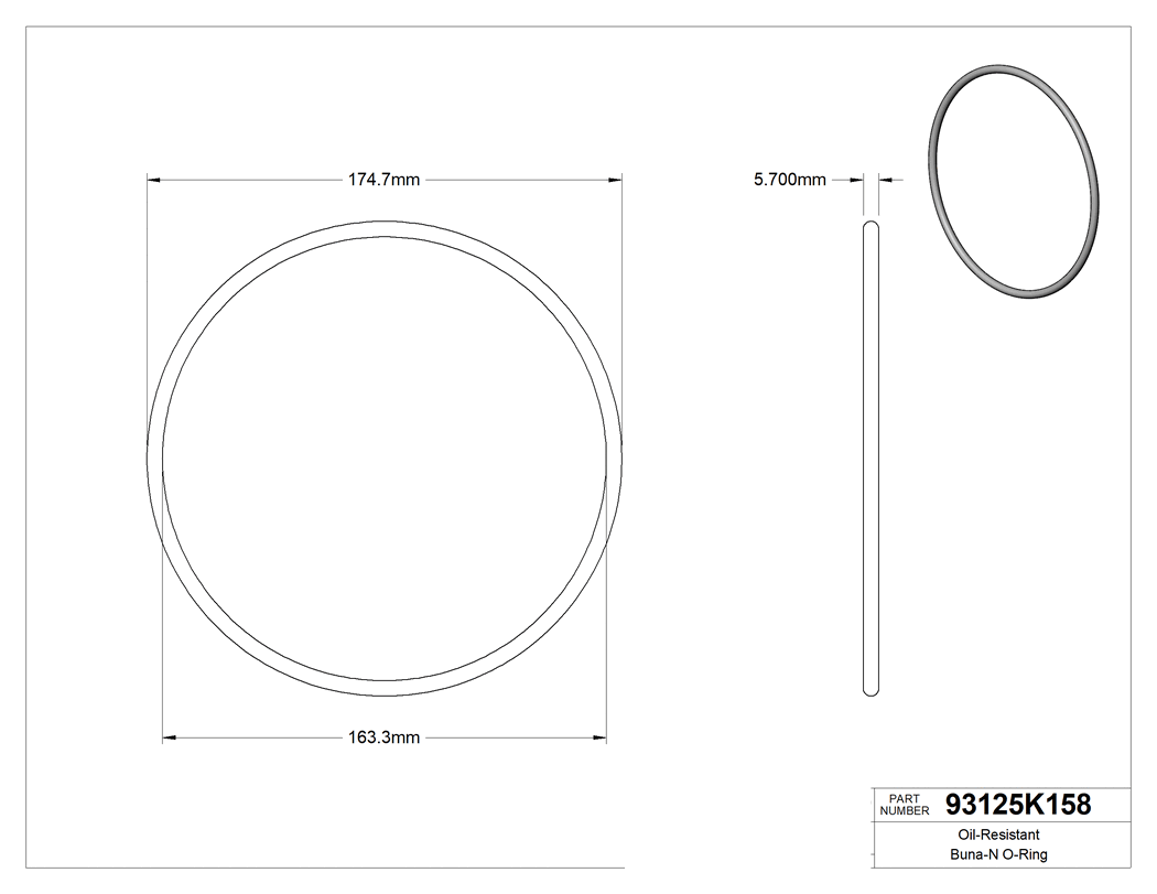 Technical drawing - 93125K158